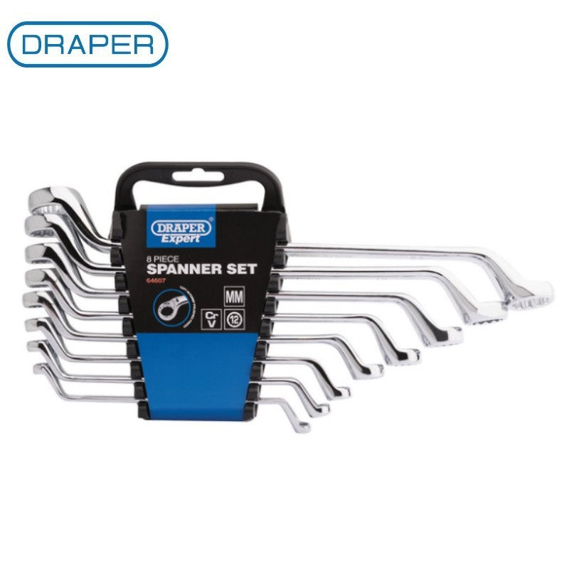 Draper Expert 8 Piece HI-TORQ® Deep Offset Metric Ring Spanner Set 64607