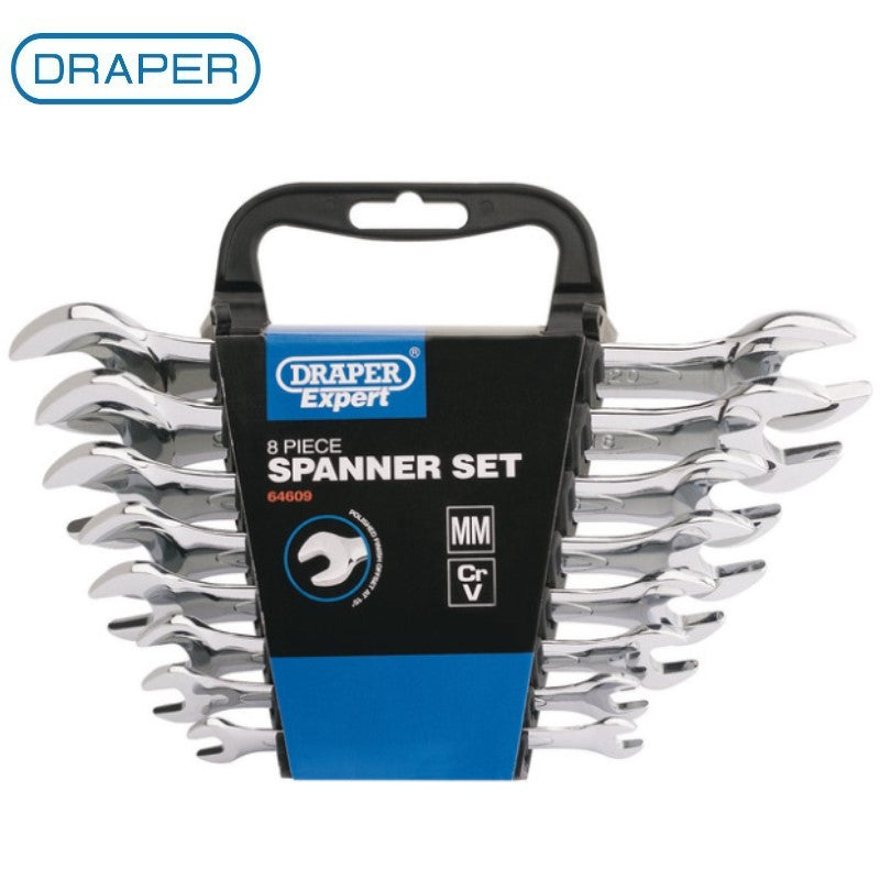 Draper Expert 8 Piece Metric Double Open Ended Spanner Set 64609