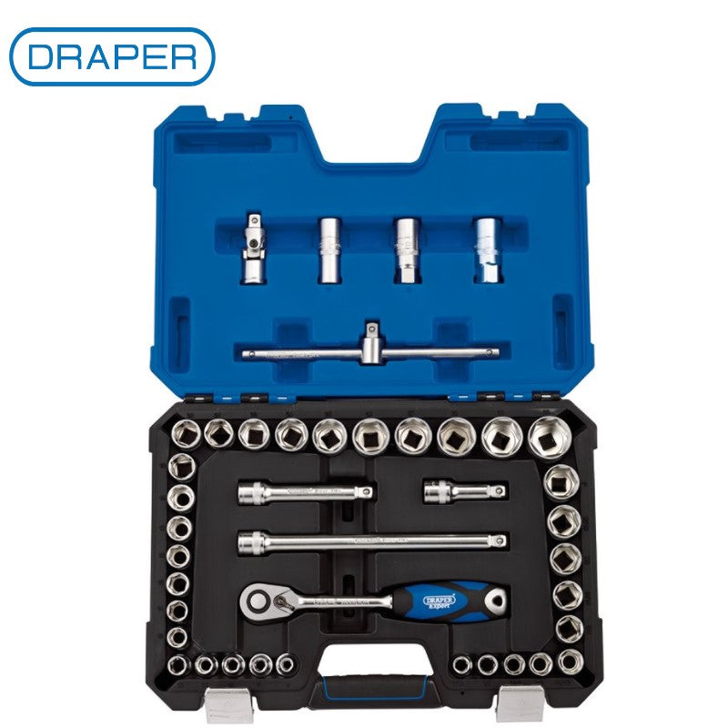 Draper Expert 41 Piece 1/2" Sq. Dr. Combined MM/AF Socket Set 16453