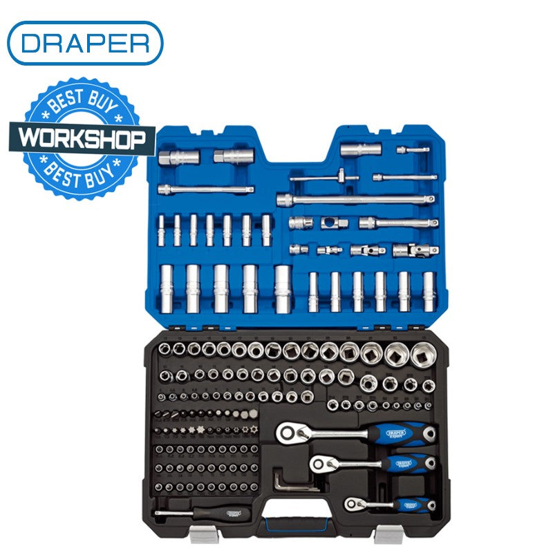 Draper Expert 149 Piece 1/4", 3/8" and 1/2" Sq. Dr. Metric Socket Set 16461