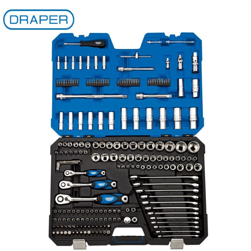 Draper Expert 214 Piece 1/4", 3/8" and 1/2" Sq. Dr. Metric Socket Set 16462