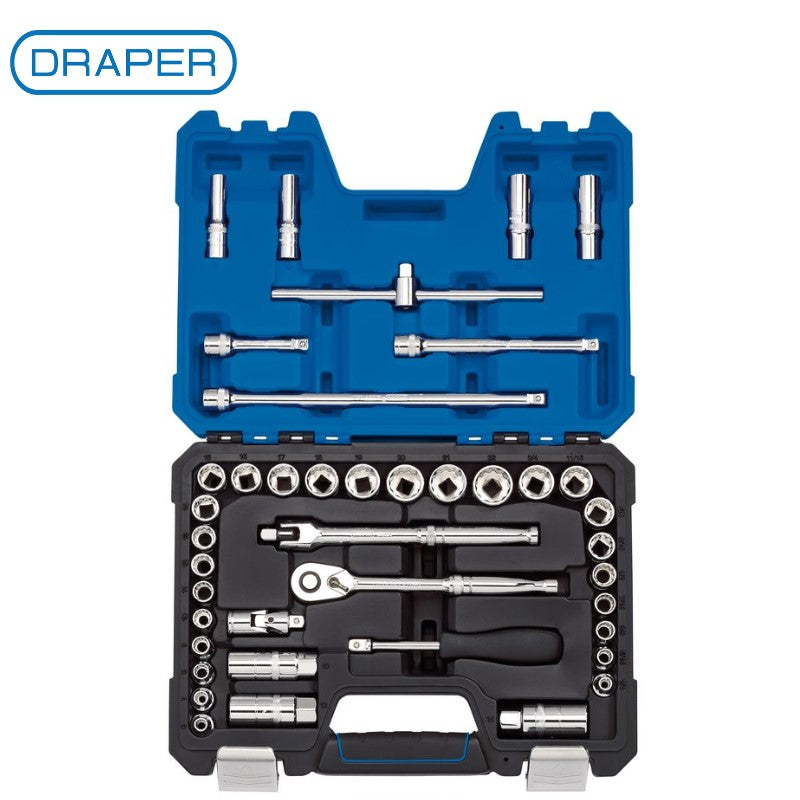 Draper Expert 41 Piece 3/8" Sq. Dr. Combined MM/AF Socket Set 16465