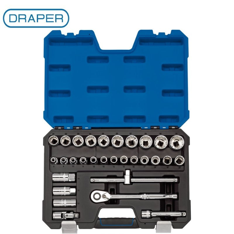 Draper Expert 30 Piece 1/2" Sq. Dr. Metric Socket Set 16466