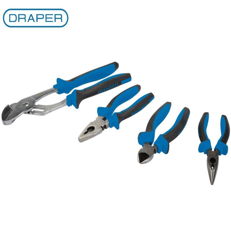 Draper 4 Piece Soft Grip Pliers Set 81147