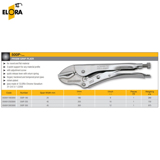 500P Elora Prism Grip Pliers