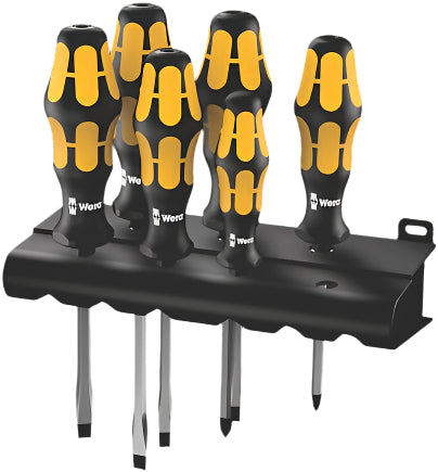Wera 932 S/6 Screwdriver set Kraftform Wera: Chiseldriver and rack, 6 pieces 05018283001