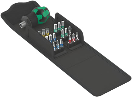 Wera Kraftform Kompakt Interchangaeble Blade Screwdriver Set, Stubby 1, 19 pieces 05057471001