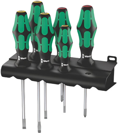 Wera 334/6 Rack Screwdriver set Kraftform Plus Lasertip and rack, 6 pieces 05105650001
