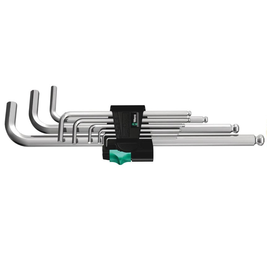 Wera 950/9 Hex-Plus 1 L-key set, metric, chrome-plated, 9 pieces 05022087001
