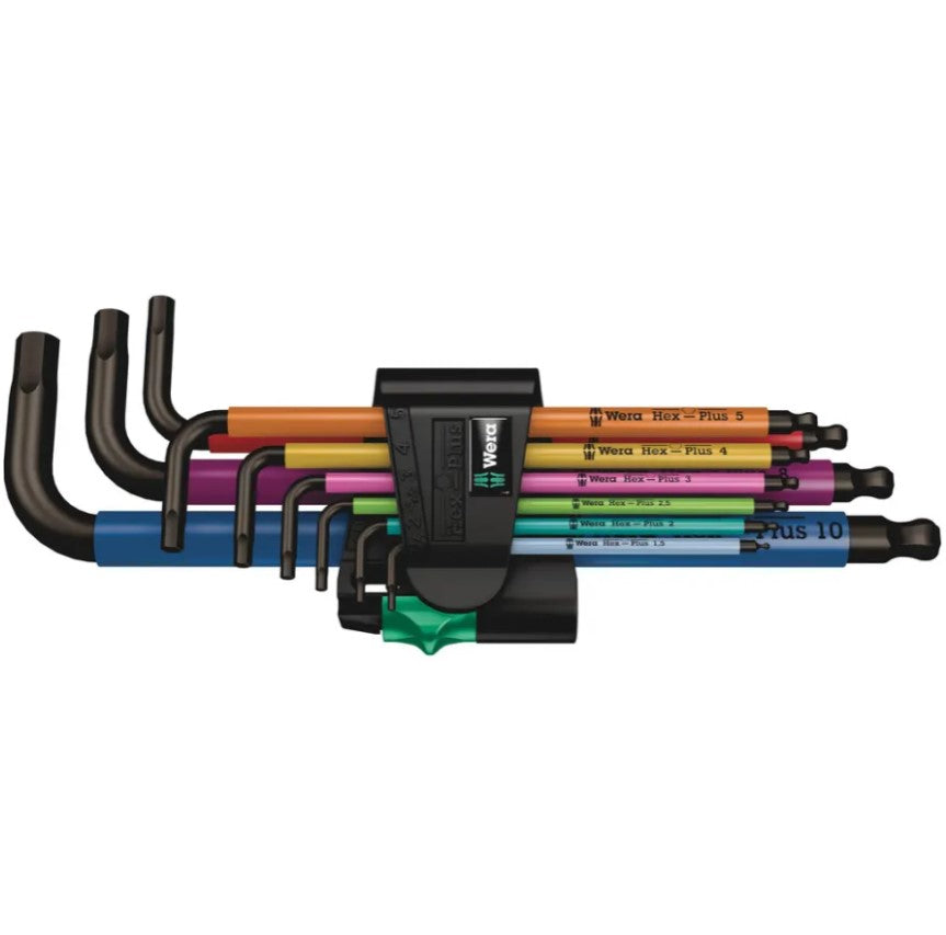 Wera 950/9 Hex-Plus Multicolour 1 L-key set, metric, BlackLaser, 9 pieces 05022089001