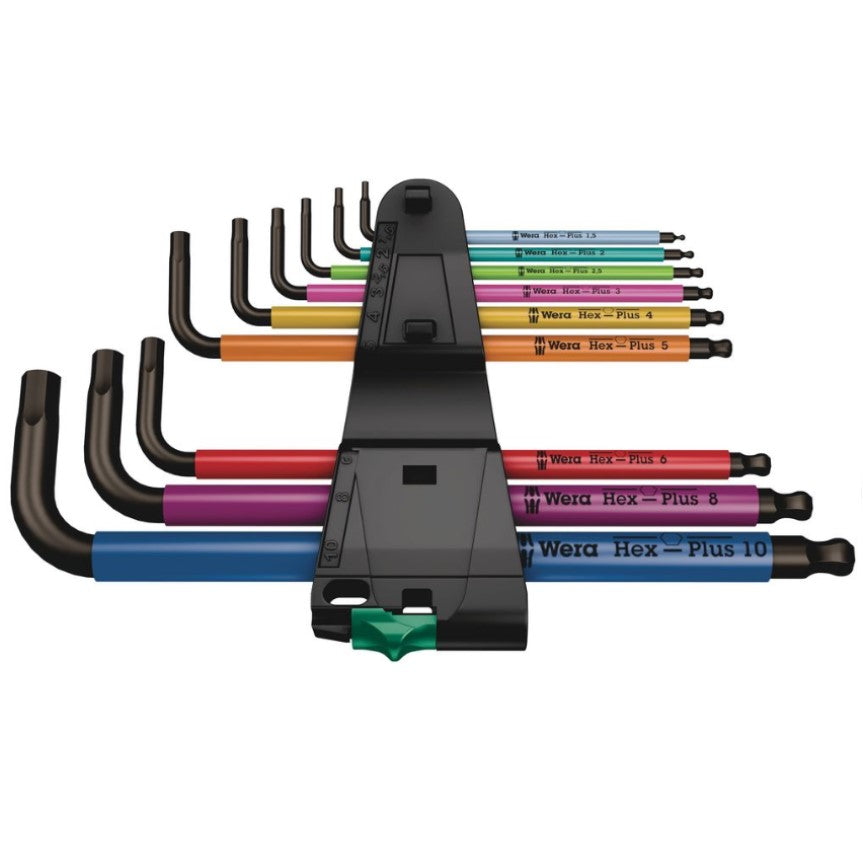 Wera 950/9 Hex-Plus Multicolour 1 L-key set, metric, BlackLaser, 9 pieces 05022089001