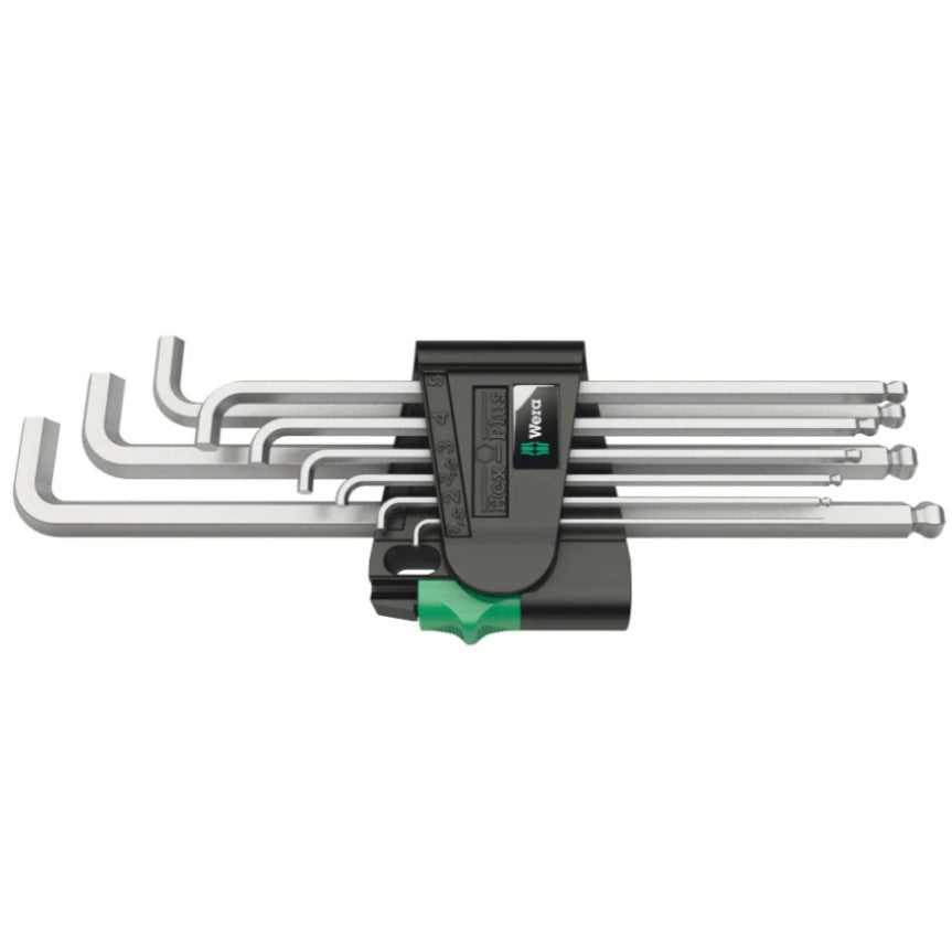 Wera 950/9 Hex-Plus 4 Stubby L-key set, metric, chrome-plated, 9 pieces 05073594001