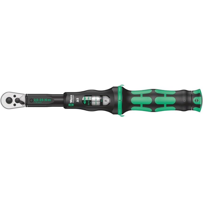 Wera Click-Torque A 5 torque wrench with reversible ratchet, 1/4" Dr. 2.5-25 Nm 05075604001