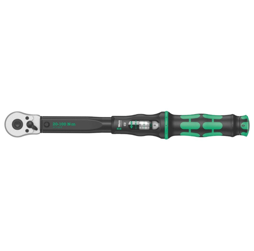 Wera Click-Torque C 2 torque wrench with reversible ratchet, 1/2" Dr. 20-100 Nm 05075621001