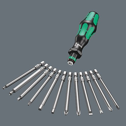 Wera Kraftform Kompakt 60 Bitholding Screwdriver Set with quick-release chuck 17 pieces 05059295001