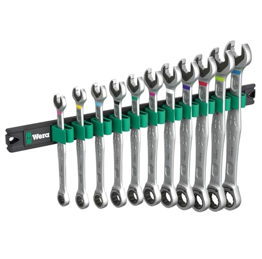 Wera 9630 Magnetic rail 6000 Joker 1 Ratcheting combination wrenches set, 11 pieces 05020014001