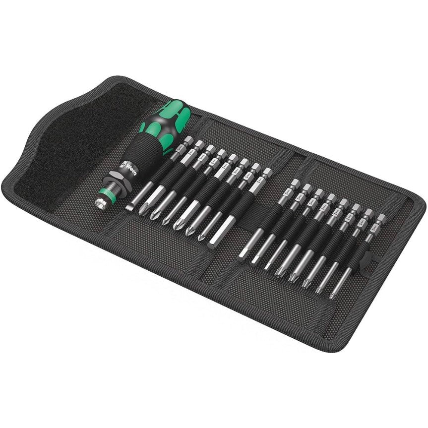 Wera Kraftform Kompakt 60 Bitholding Screwdriver Set with quick-release chuck 17 pieces 05059295001