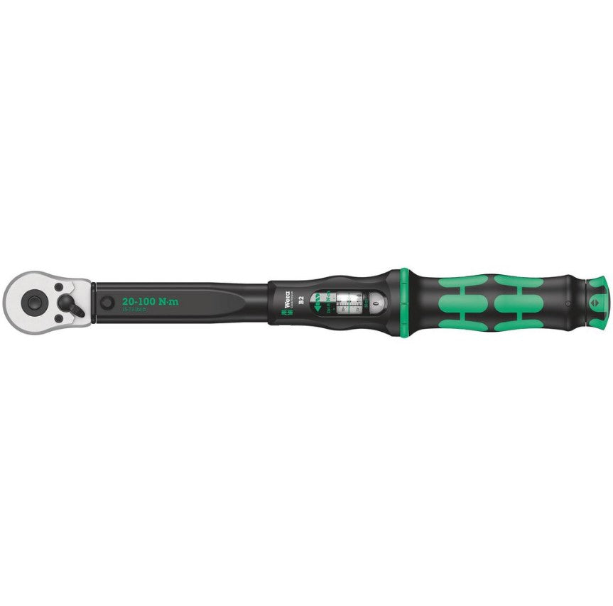 Wera Click-Torque B 2 torque wrench with reversible ratchet, 3/8" Dr. 20-100 Nm 05075611001