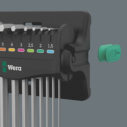 Wera 950/9 Hex-Plus 8 L-key set, metric, chrome-plated, 10 pieces 05022102001