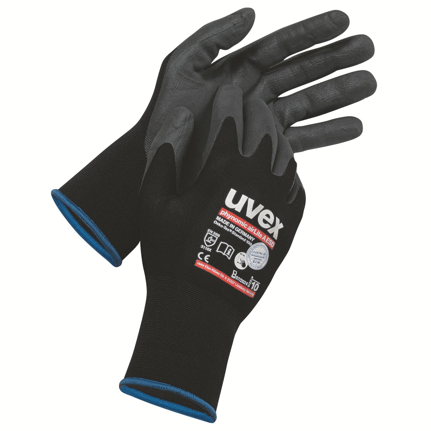 60038 uvex Phynomic AirLite A ESD Assembly Gloves