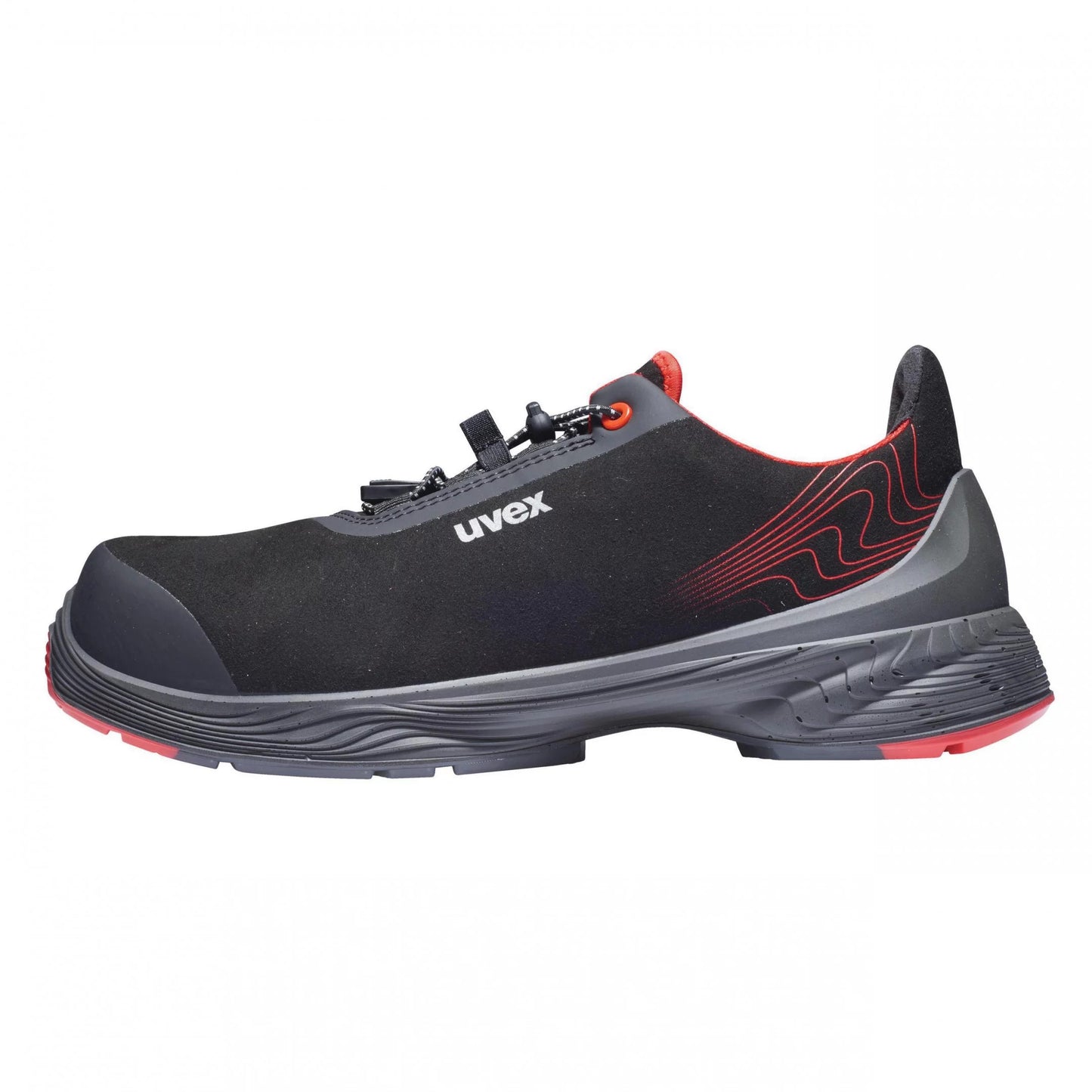 uvex 1 G2 Safety Shoe, Low Shoe 6838, Black/Red S3 SRC