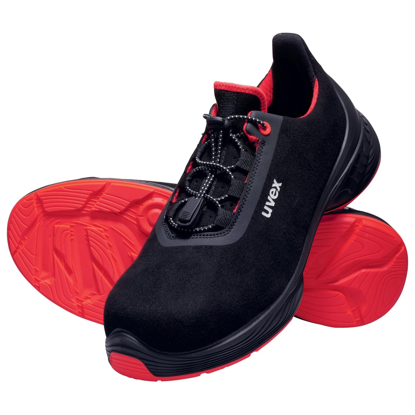 uvex 1 G2 Safety Shoes, Low Shoe 6849, Black/Red S2 SRC
