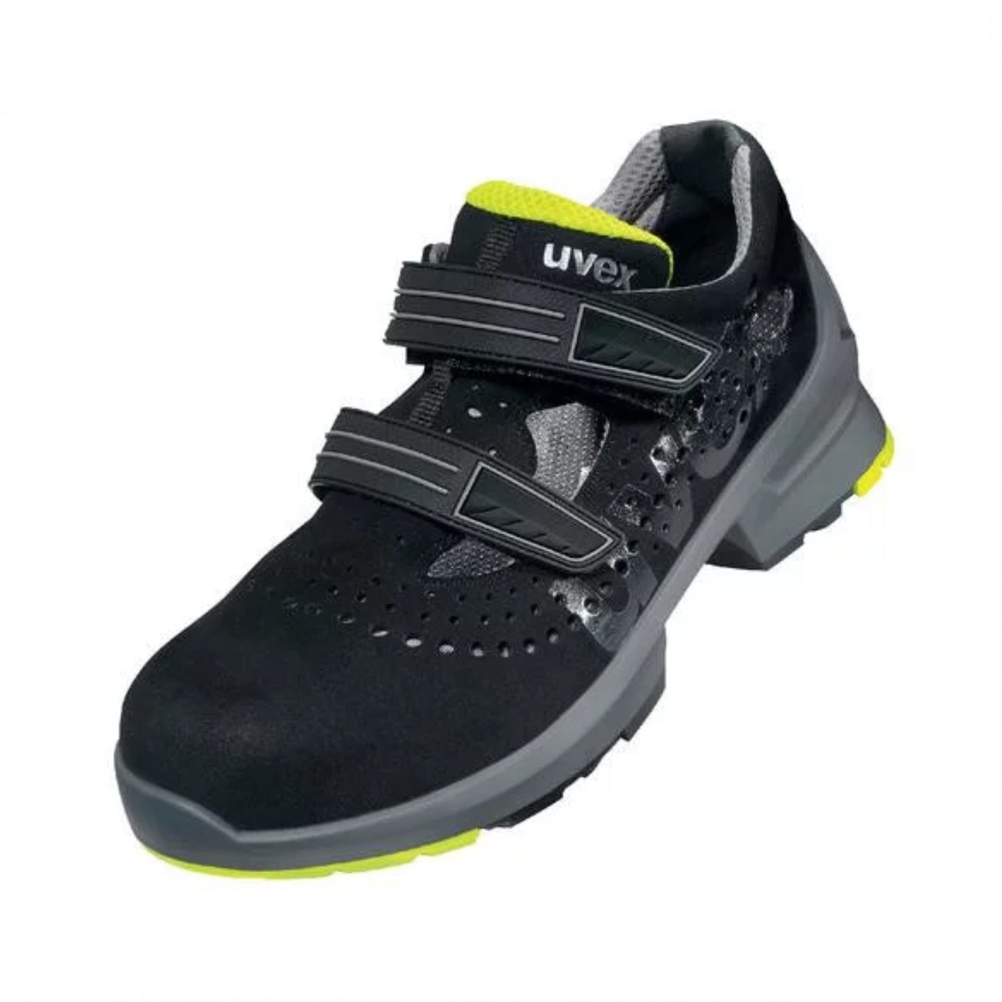 uvex 1 Safety Sandal , Low Shoe 8542 ,Black/Lime S1 SRC