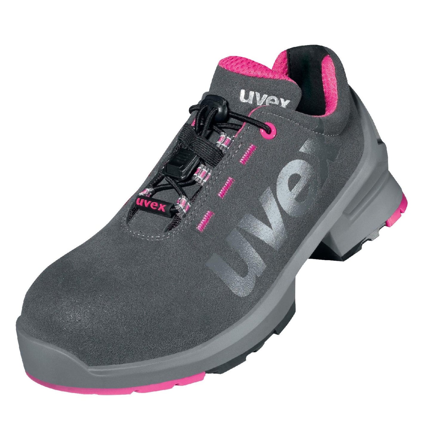 uvex 1 Ladies Safety Shoe, Low Shoes 8562, Grey/Pink S2 SRC