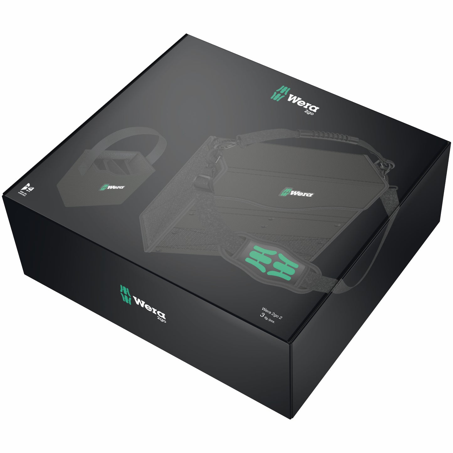 Wera 2go 2 Tool Container, 3 pieces 05004351001