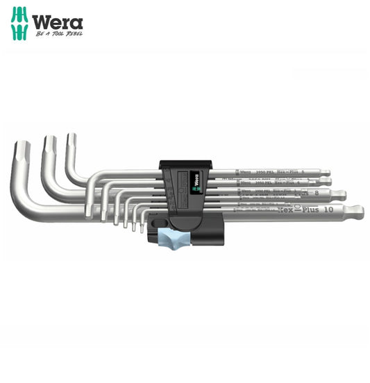 Wera 3950/9 Hex-Plus Stainless 1 L-key set, metric, stainless, 9 pieces 05022720001