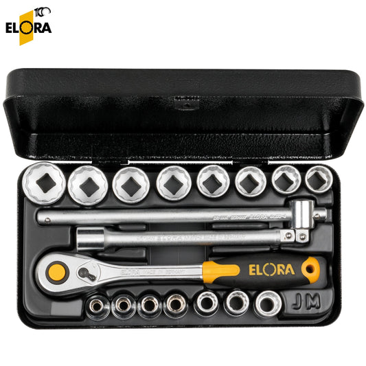 Elora 870-JMU Bi-Hexagon Socket Sets 3/8" Dr. 0870500502000