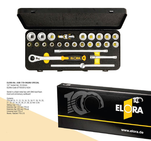 Elora Socket Set JUBI 770-OK LMU Special - 100 Year Limited Edition