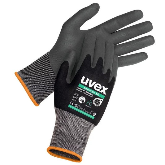 60070 UVEX Phynomic XG, Assembly Glove, Aqua-Polymer Xtra Grip Foam Coating