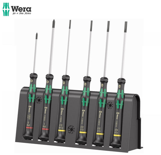 Wera 2035/6 B Screwdriver Set and Rack for Electronic Applications, 6 pieces 05118152001