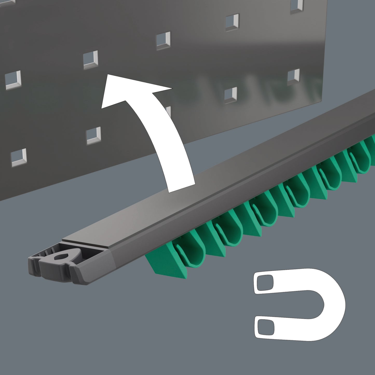 Wera 9610 Joker Magnetic Rail, for up to 11 Spanners, Empty 05136413001