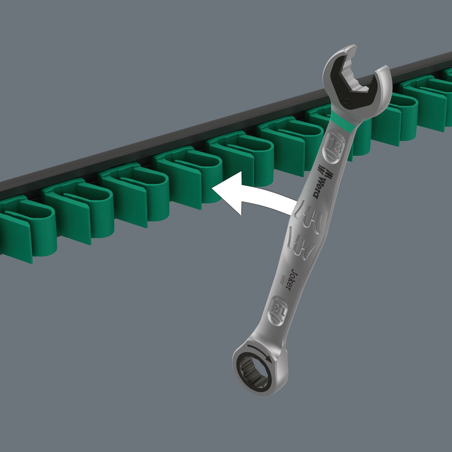 Wera 9610 Joker Magnetic Rail, for up to 11 Spanners, Empty 05136413001